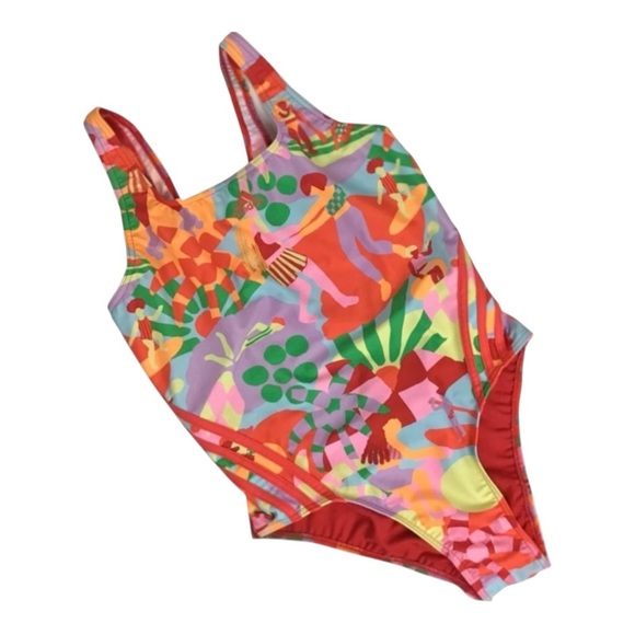 Adidas x  Farm Rio One Piece Swimsuit - Pearl Citrine NWT - Picture 7 of 8